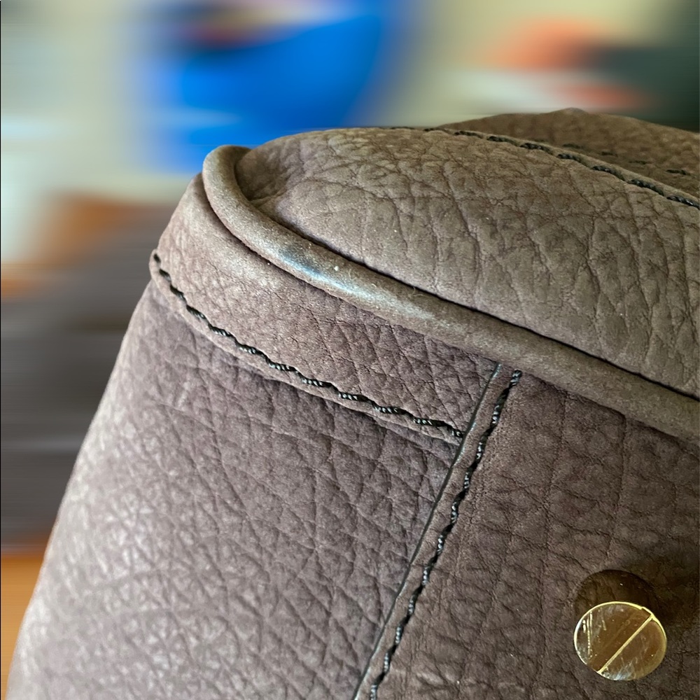 Burberry Kirley Satchel + Wallet Brown Cow Grain Pebbled Leather - Picture 14 of 16